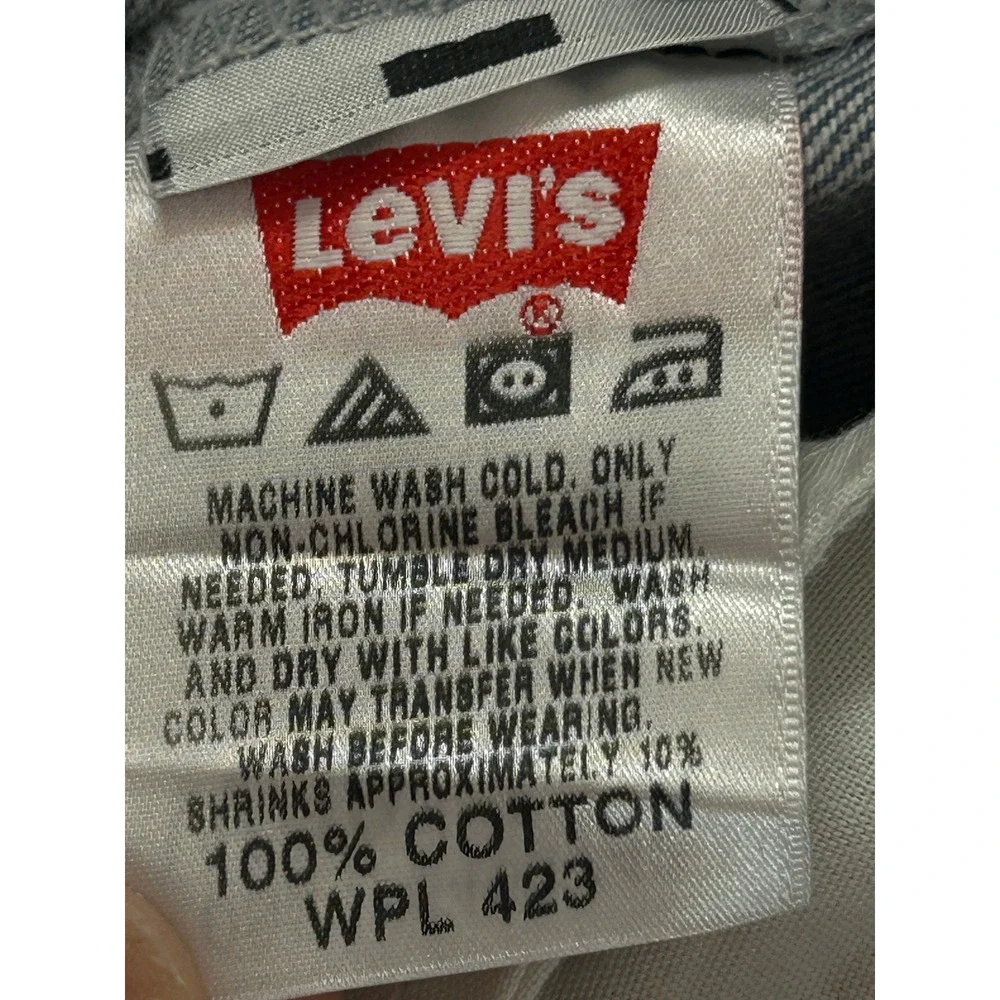 Levi's 501 Original Fit Button Fly Straight Leg‎ Jeans Blue 38X30